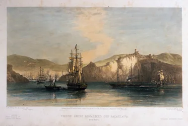 Troop Ships becalmed off Balaklava, Morning, engraved by T.G. Dutton, published by Colnaghi and Co.